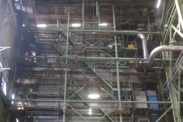 Production and installation of the dividing wall of the boiler room